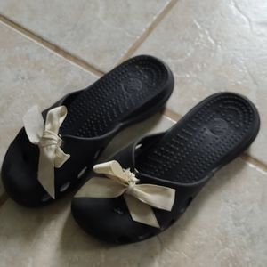 Super Cute Black Slip On Crocs